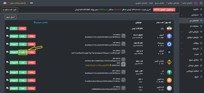 کیف پول کاردانو - دیجینوست - ارز دیجیتال